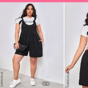 Black Jumper/ Shoulder Tie Overalls